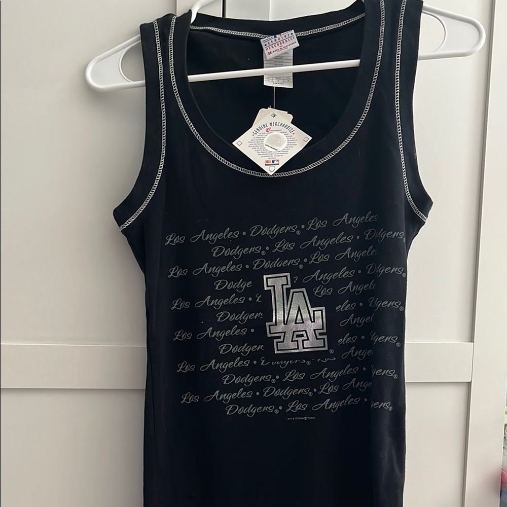 Genuine Merchandise Dodgers Black Muscle Tee